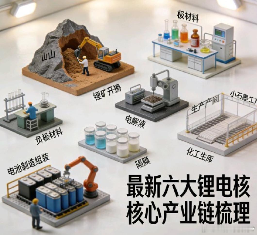 最新六大锂电核心产业链梳理一、锂资源- 赣锋锂业：全球锂生态龙头，锂资源权益储量