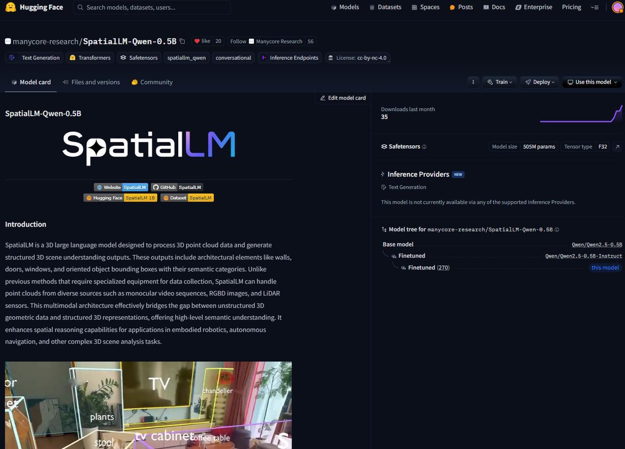 SpatialLM开源！3D空间理解大模型助力机器人“看懂”世界。Spatial
