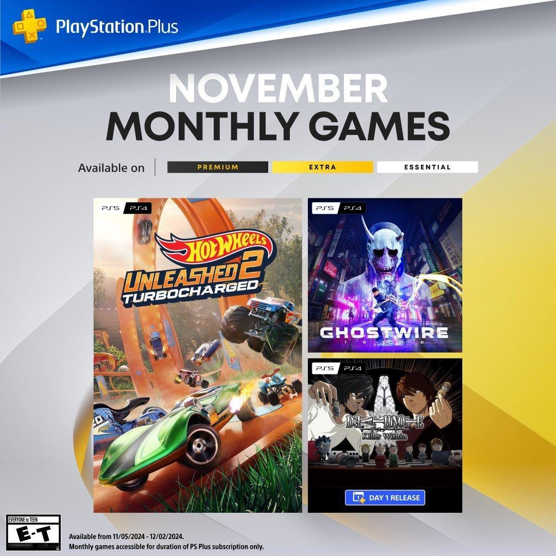 PS+ 欧美服11月会免游戏·《风火轮 爆发2 涡轮增压》PS5/PS4·《幽灵