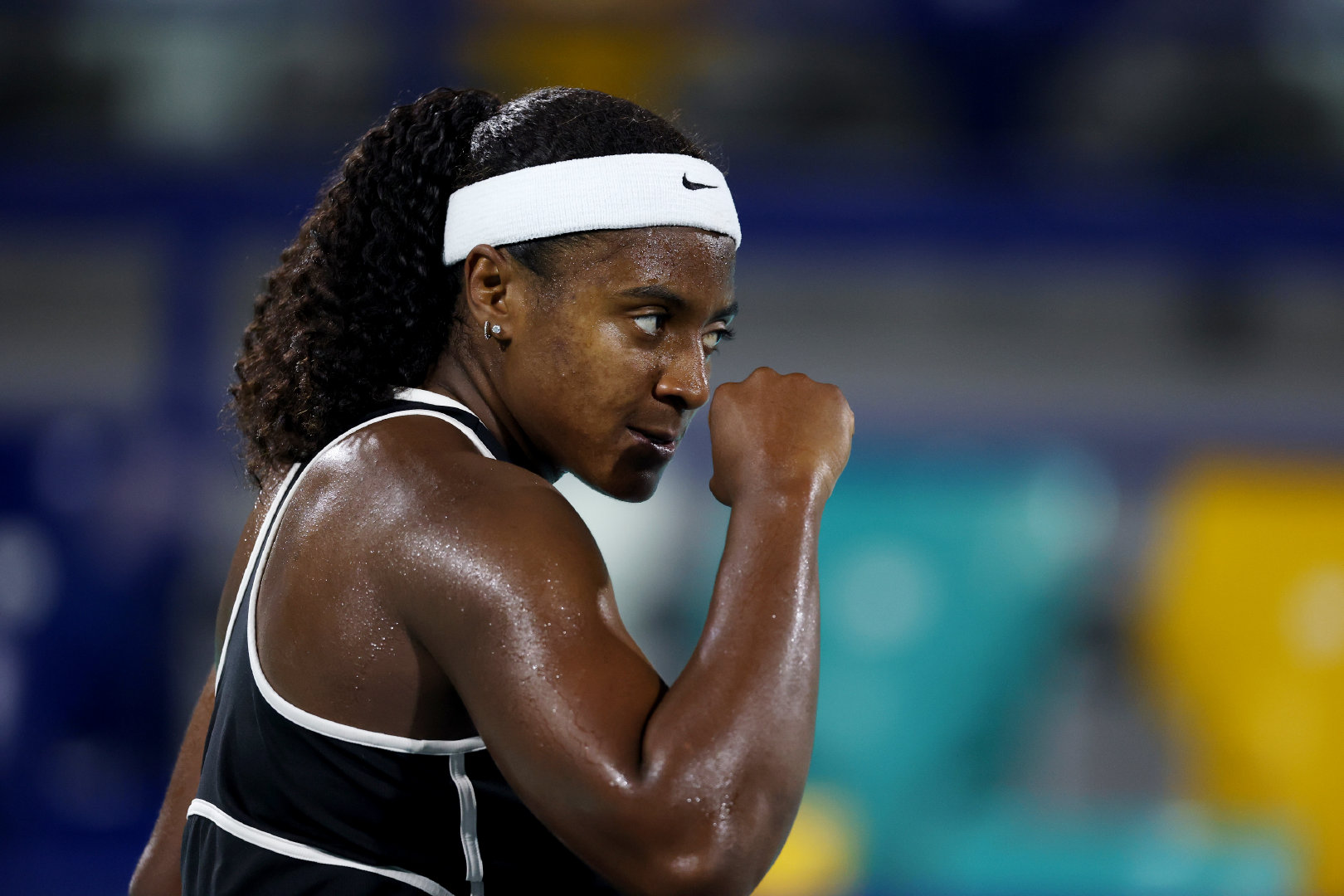 新的突破🆕WTA500阿布扎比站1/4决赛，持外卡出战的巴普蒂斯特以6-2 4