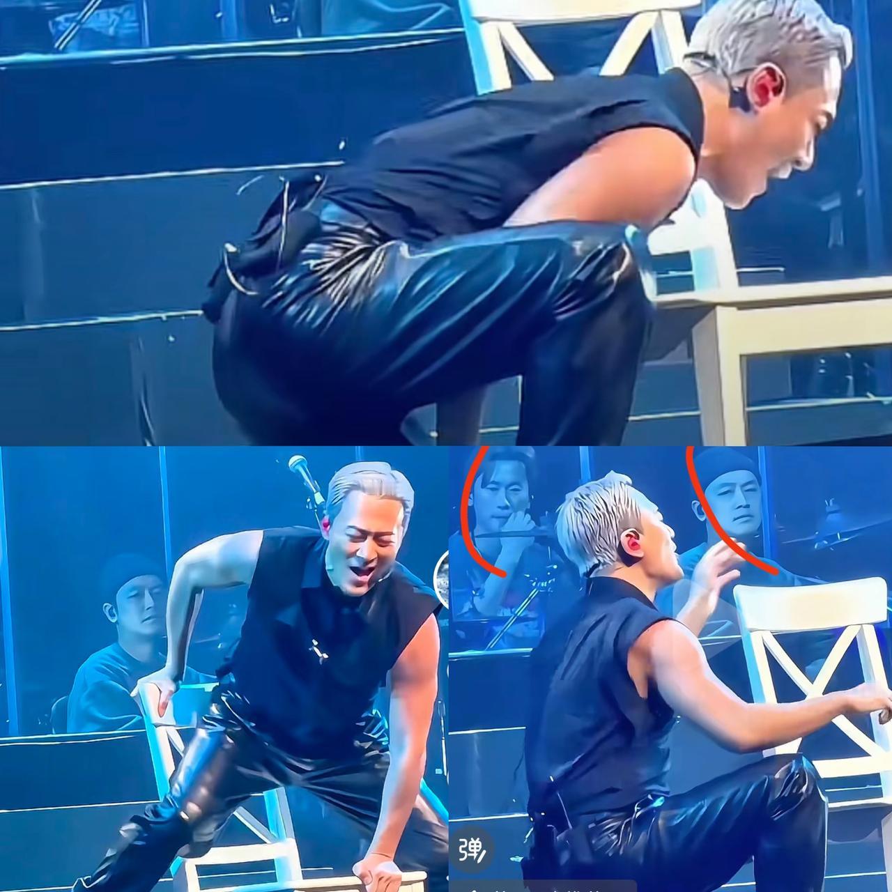 年纪大了就不要瞎折腾，

你看看林峰就知道了，

45岁的林峰在演唱会上穿着皮裤