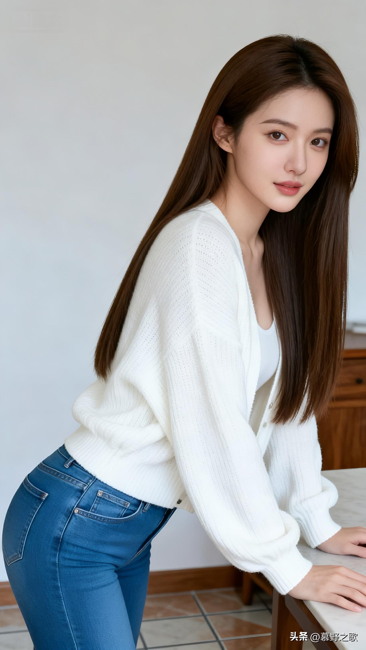 厨房的温柔
 
午后的厨房很暖，阳光斜斜地落在台面上。我穿着宽松的白开衫，里面是