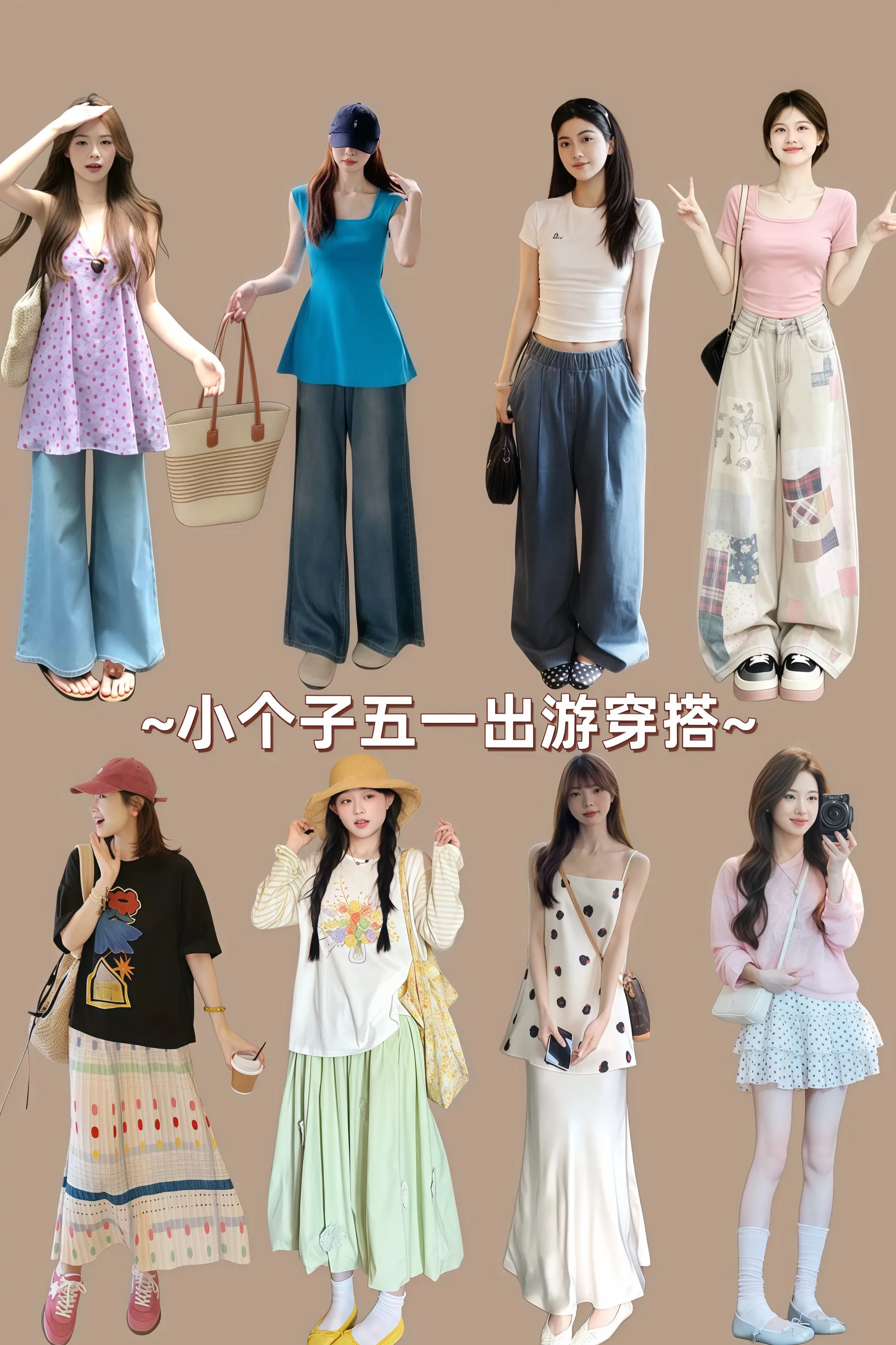 小个子女生的五一出游穿搭 浅交一下我的夏季穿搭作业 回头率爆表的夏日松...