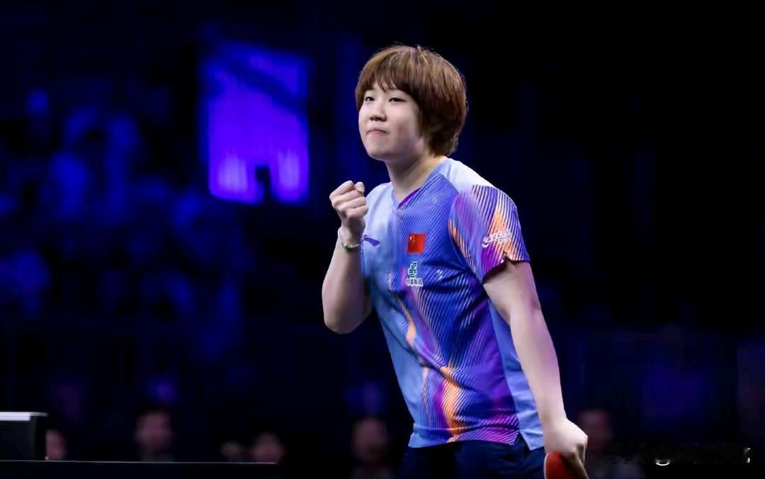 还是中国女乒厉害，就在WTT美国站，在女单八进四的比赛，蒯曼经过激励的拼博四比三