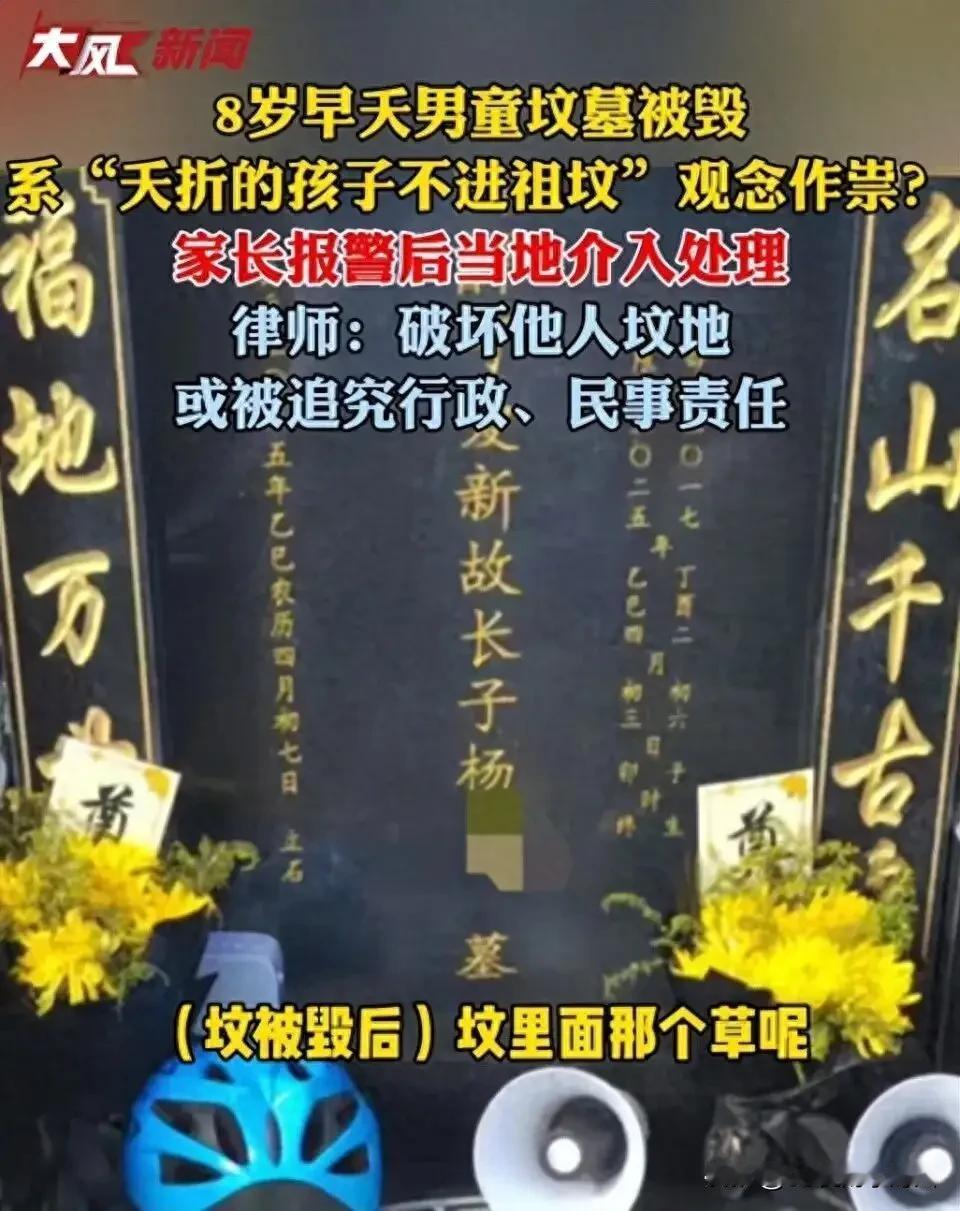 太痛心了！云南大理，8岁男童意外去世后坟墓遭破坏，骨灰盒被丢野地，最新进展：警方