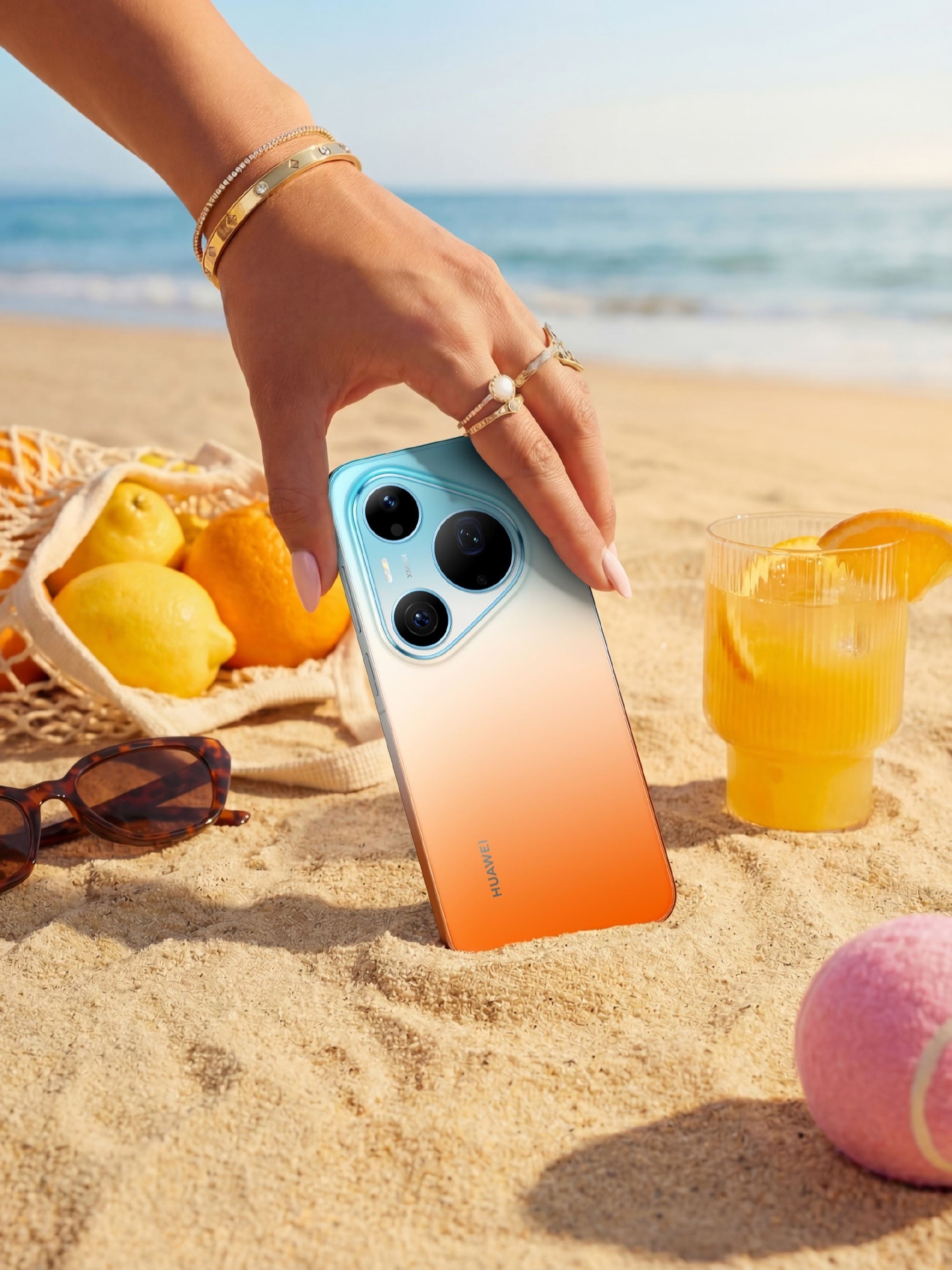 好看，渐变设计同天空相呼应，现实生活中的写照！余承东回应Pura90橘子海配色余