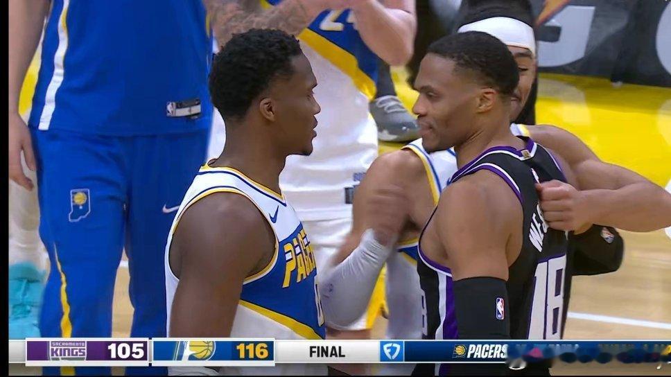 威少三节取三双，生涯第207次三双。国王105-116不敌步行者。内姆哈德28分