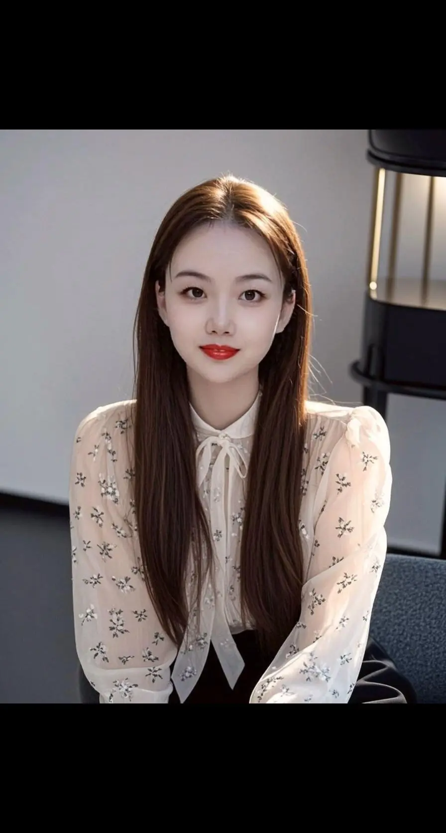 AI素雅印花美人