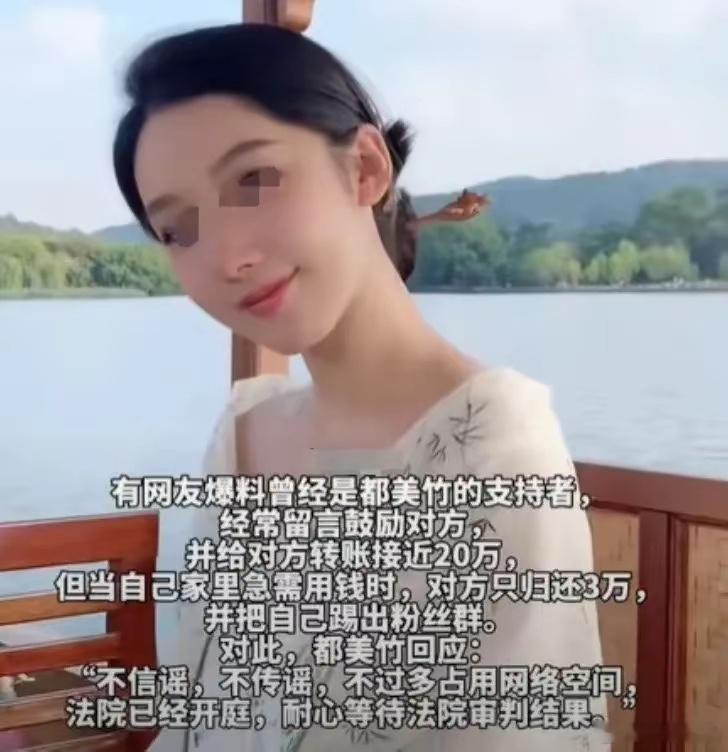 都美竹骗我20万她的辟谣重点是，对方并不是以借款的名义给她钱，而是正常的娱乐消费