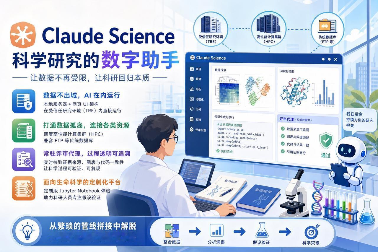【Claude Science：AI 正在从“聊天框”进化为“实验室工作站”】