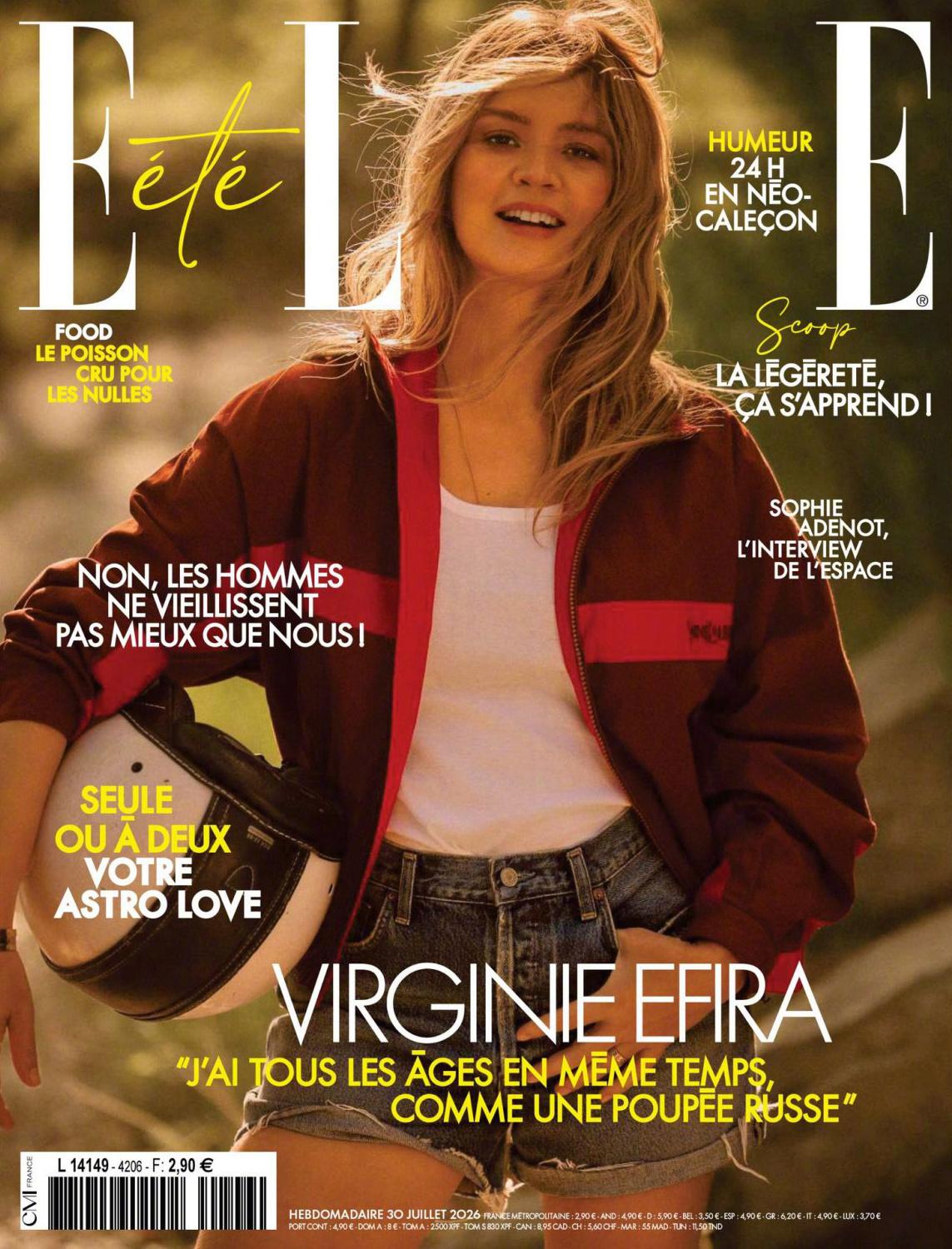 Elle France 新刊封面人物，法国女演员Virginie Efira 登