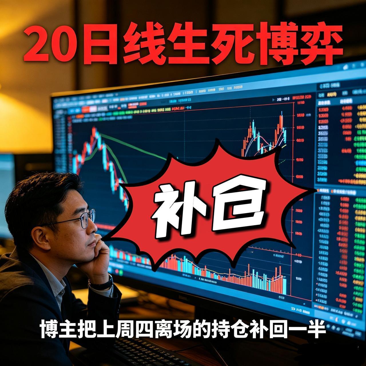 盘面警醒｜20日线生死博弈！大A尾盘企稳，博主把上周四离场的持仓补回一半
 
理