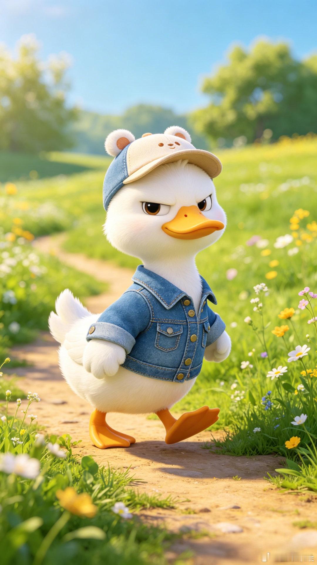 傲娇俏皮可爱的嘟嘟胖鸭吖～ 田园风治愈系壁纸...🌾🦆🌿 ​​​