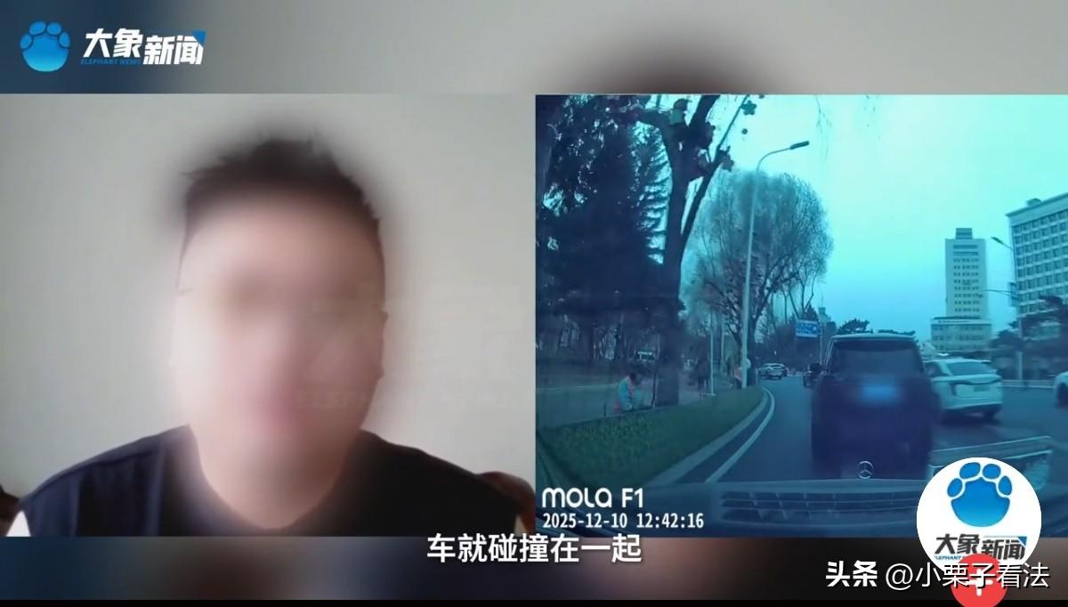 不是一般的嚣张！男子正常行驶，没招谁惹谁，谁知一辆陌生的黑色路虎车，他像鬼一样追