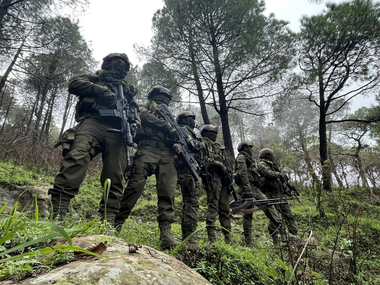 印度伞兵帕拉的新照片，还是老样子。几个人就几个国家的轻武器。图中有美国步枪，保加