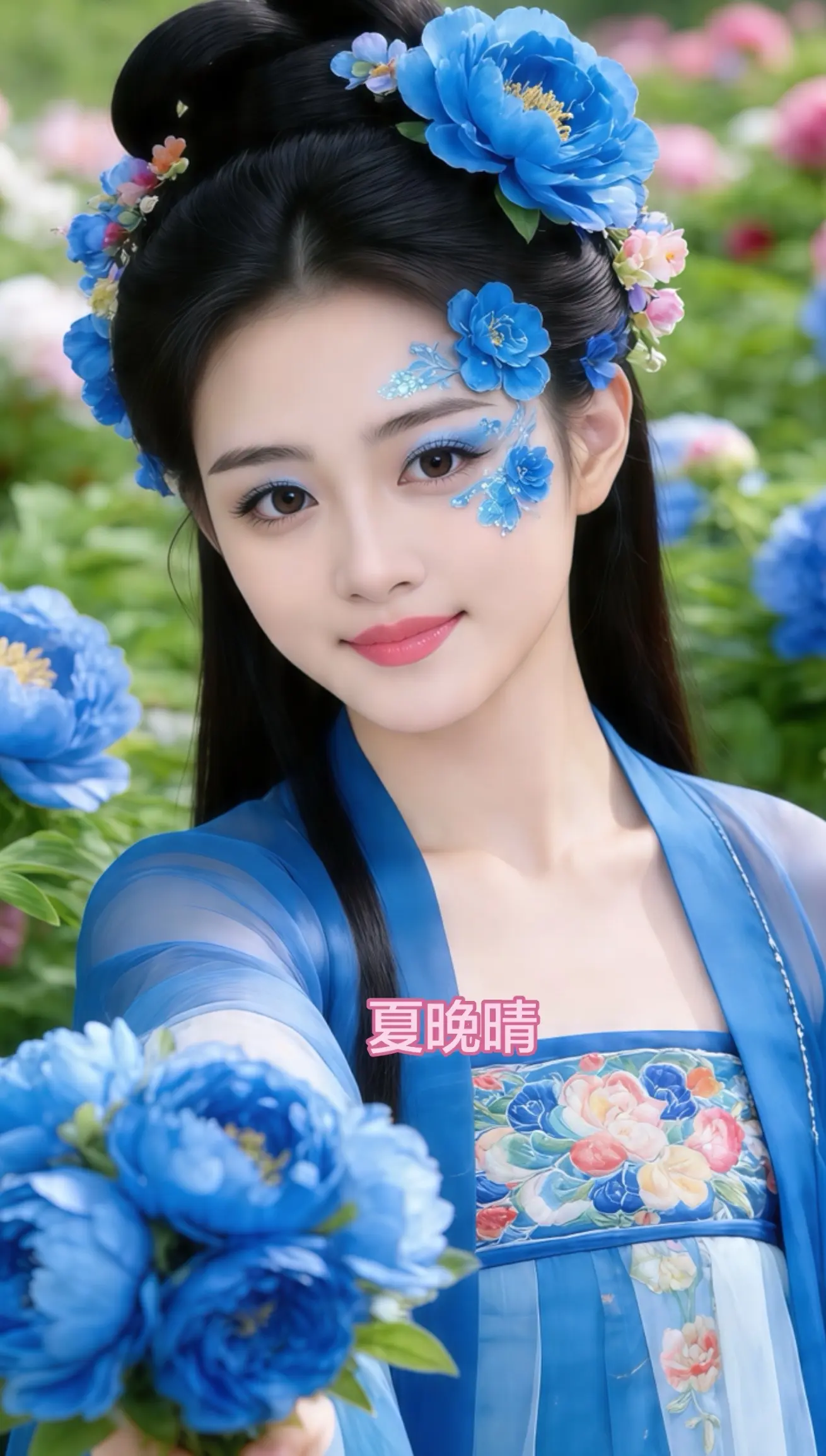 随变一拍都很夯 穿着汉服去赏花 牡丹古风照