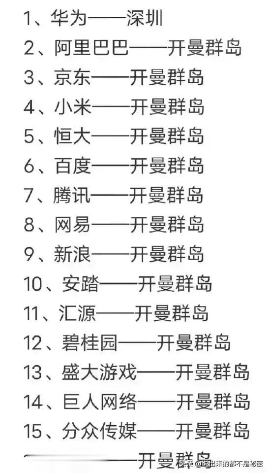 为避免资金出逃，建议全国人大立法规定:
    在开曼群岛注册的公司，国有银行或