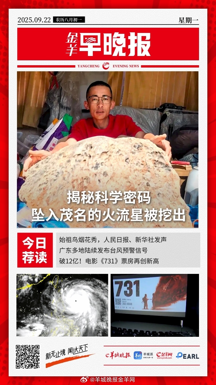 #金羊早晚报# 坠入广东茂名的火流星被挖出！揭秘火流星的科学密码； #今年以来最