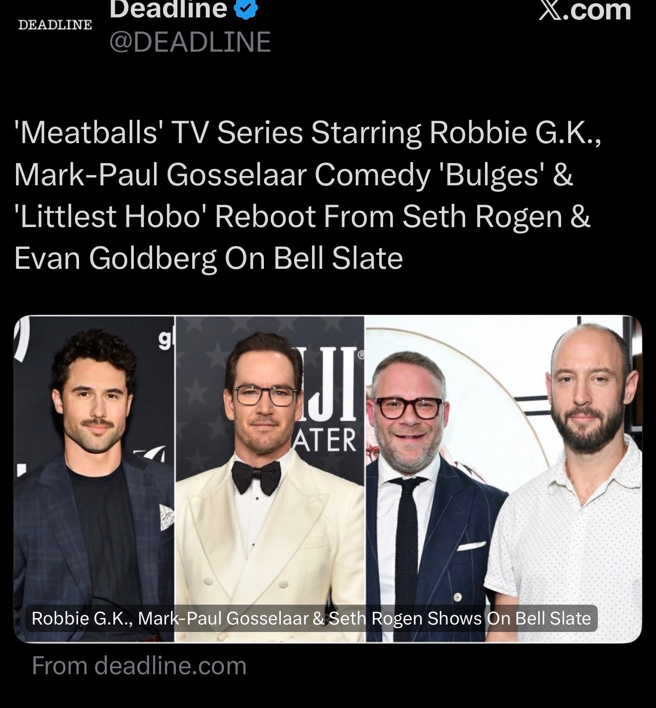 Robbie又有新剧Meatballs了哎 恭喜👏