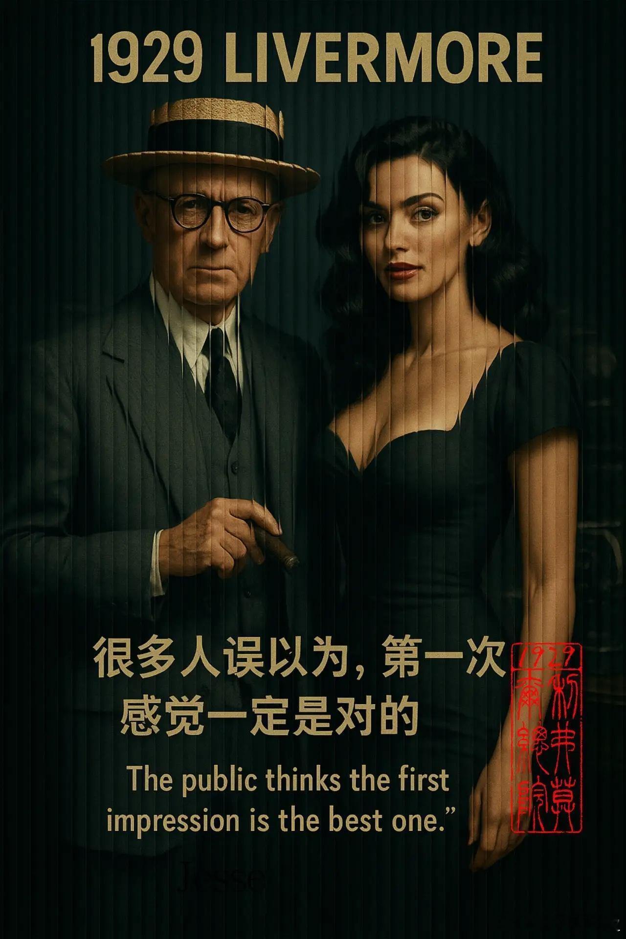 利弗莫尔：第一次感觉，往往是陷阱的诱饵。第一次感觉，像初恋的吻，甜得让人忘形。却