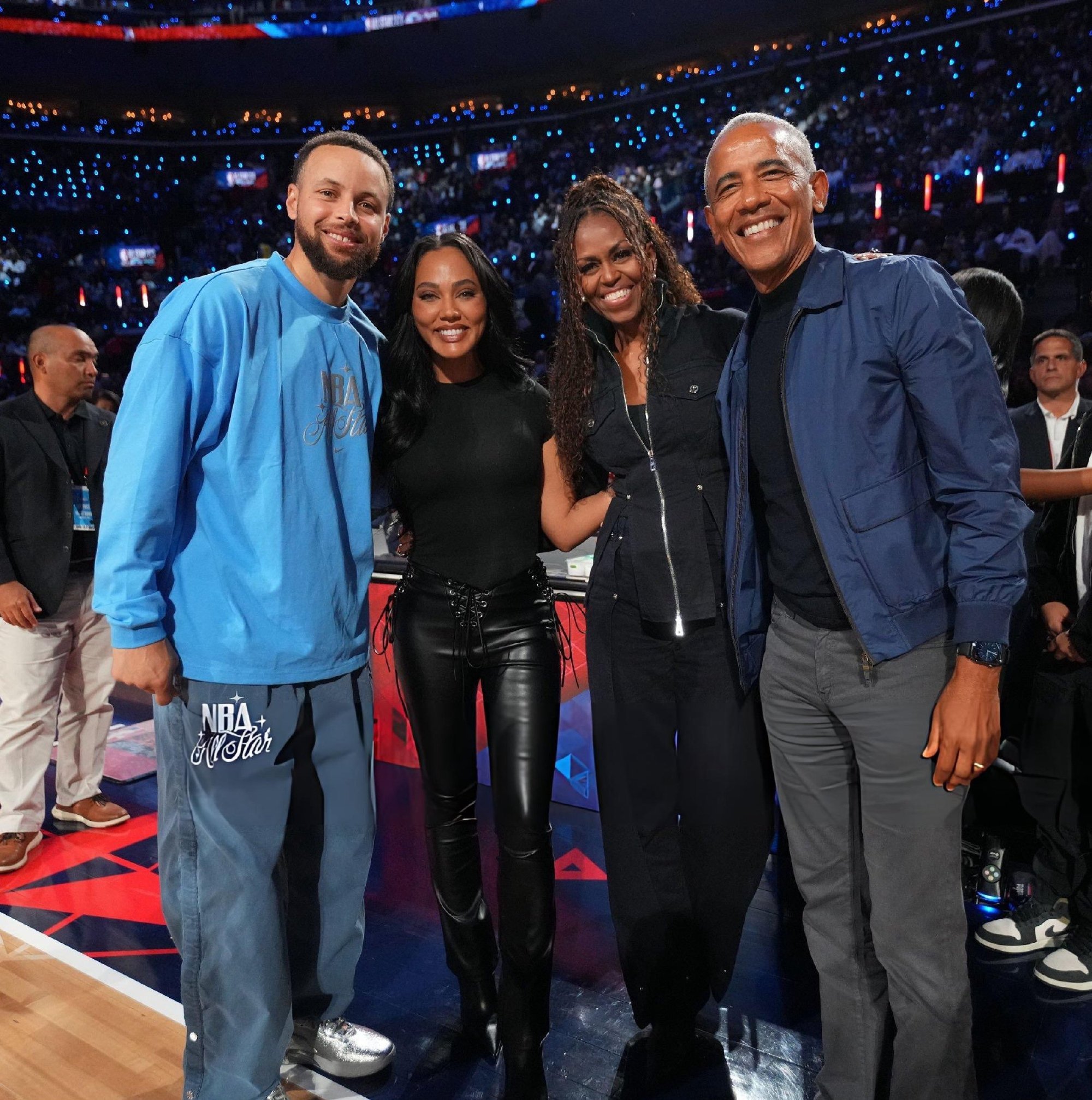 奥巴马看起来没怎么受爱泼斯坦事件影响嘛库里奥巴马库里