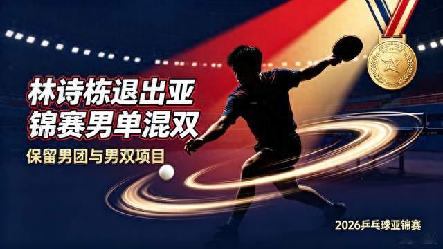 突发！林诗栋退出亚锦赛男单混双，仍保留男团男双资格