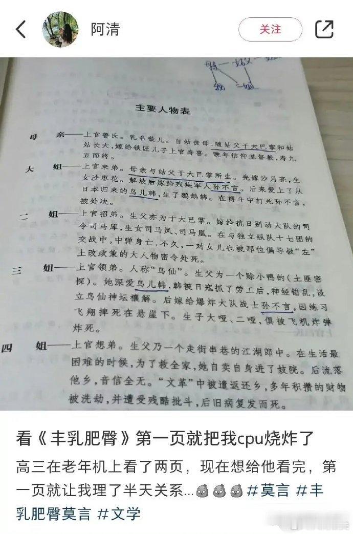 看莫言《丰乳肥臀》第一页十分炸裂[允悲][允悲]  