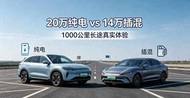 同事20万买纯电我14万买插混，1000公里长途自驾跑完，差距太真实