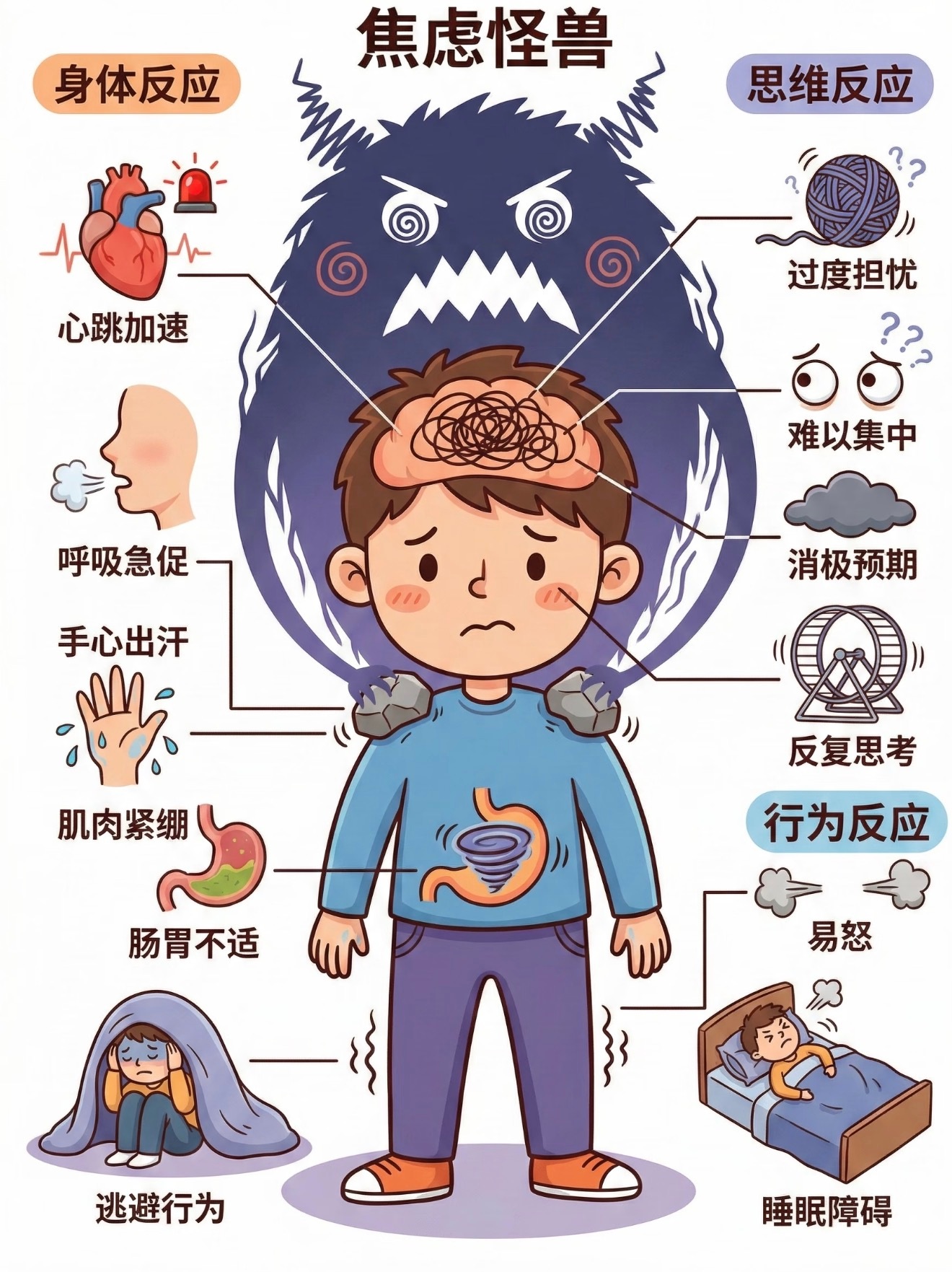 焦虑型人格的真实表现一点小事就反复纠结，总担心出错，睡前忍不住回想白天细节，过度