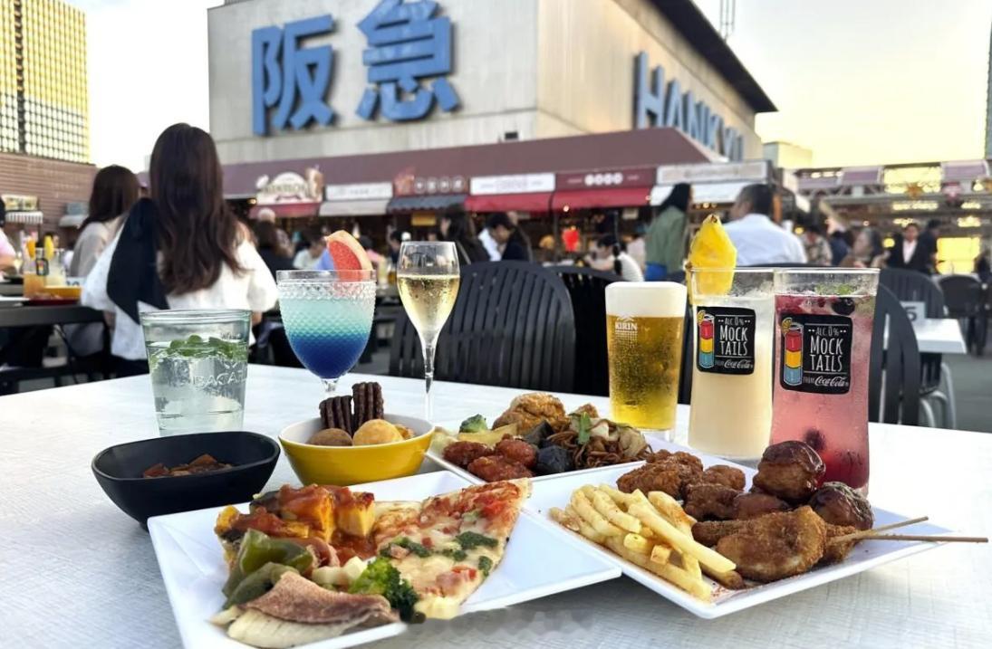 【大阪 自助】梅田｜阪急大厦顶楼的夏日风物诗！梅田最大级啤酒花园，时间无限自助?