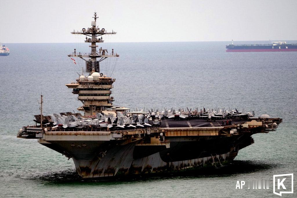 美联社是会用滤镜的，抵达泰国的美国海军林肯号(CVN-72)[笑cry]林肯号航