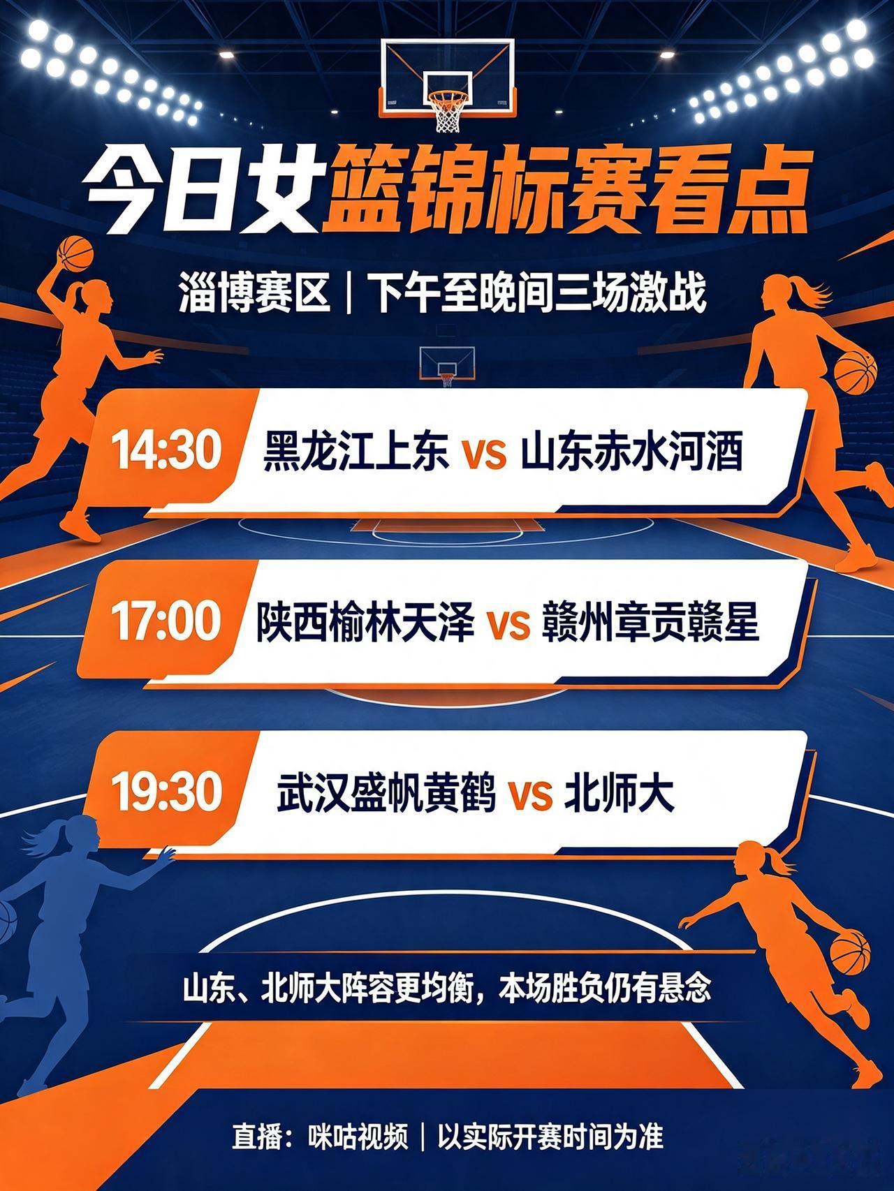 女篮锦标赛淄博赛区｜下午晚间三场激战开打！
   7月29日淄博赛区，下午到晚间