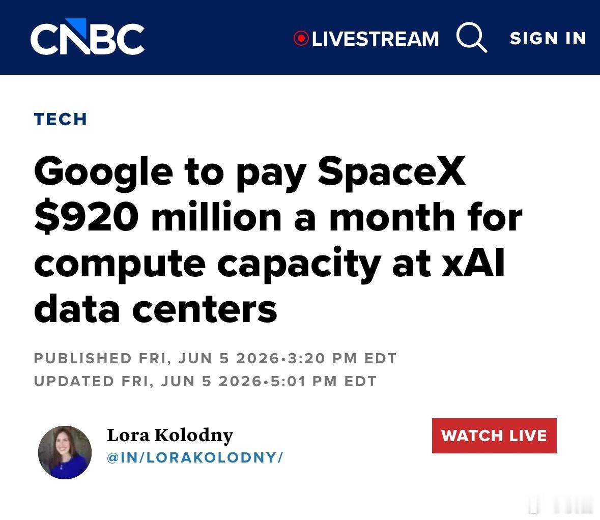 根据 SpaceX 最近向美国证券交易委员会提交的监管文件显示，谷歌与 Spac