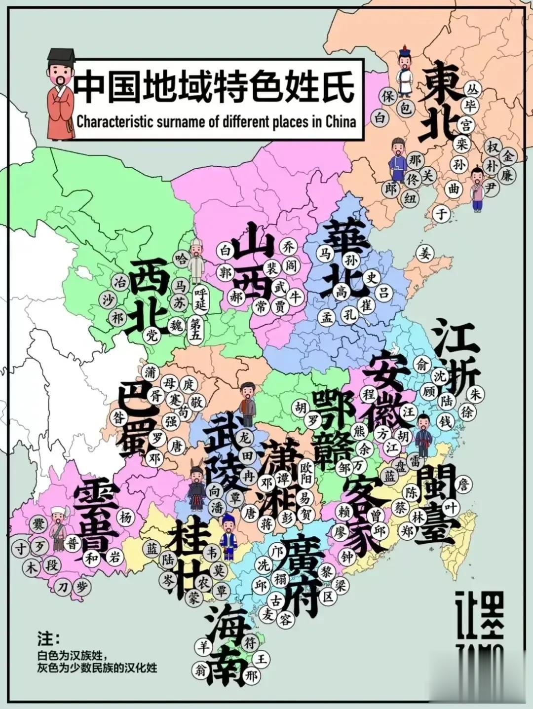 中国地域特色姓氏