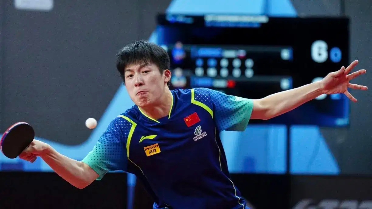 温瑞博男单一轮游2025WTT冠军赛蒙彼利埃站男单1/16决赛，刚刚结束一场比赛