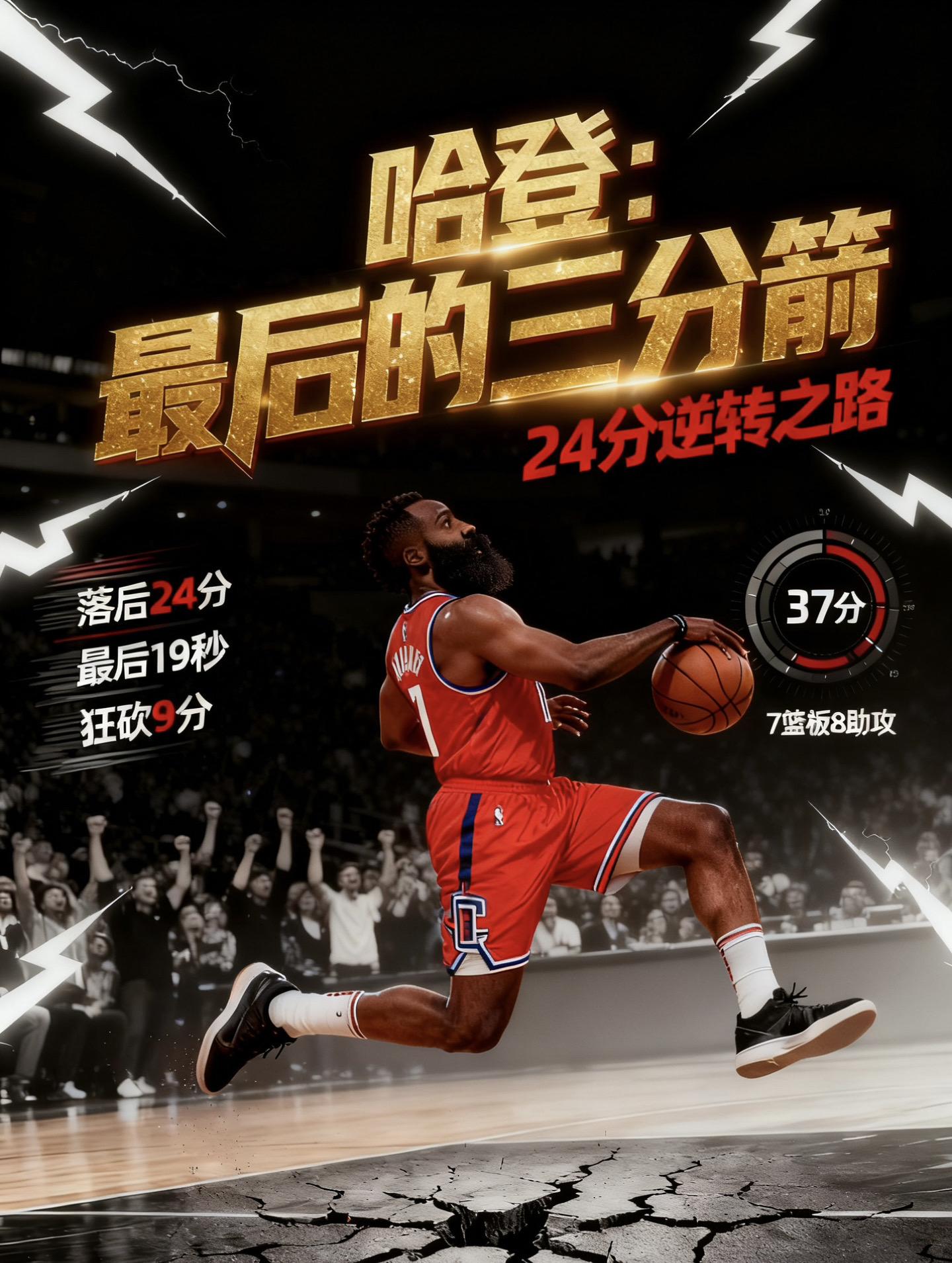11月17日快船对阵凯尔特人的比赛，哈登这场比赛真的险些复刻神迹，最后...
