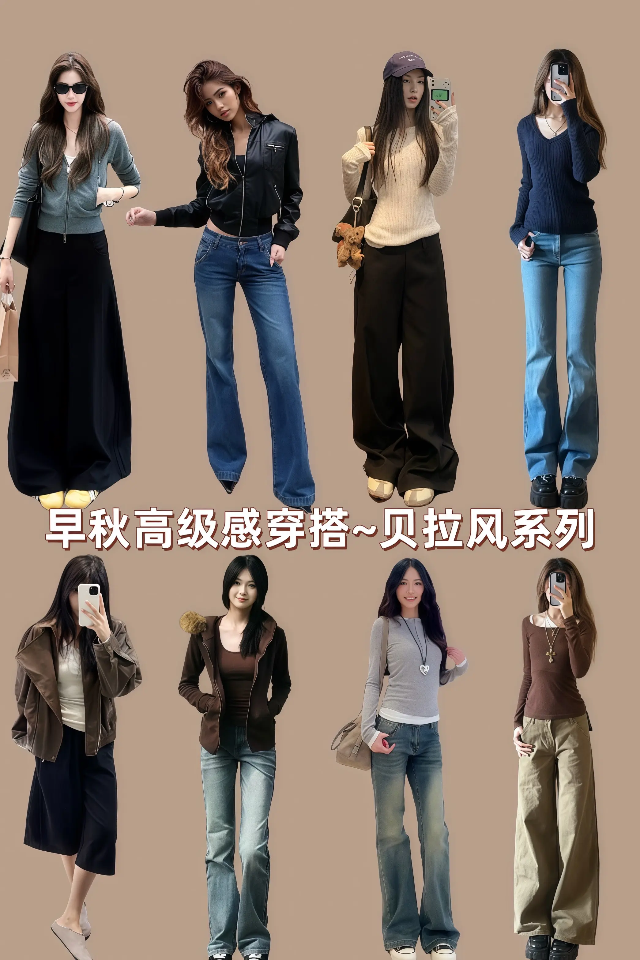 爱上了贝拉风秋季夹克叠穿 穿搭合集 琥珀流光风