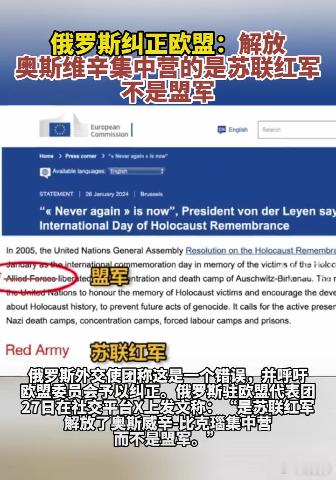 冯德莱恩的编造历史引发了轩然大波！#国际大屠杀纪念日#        1月27日