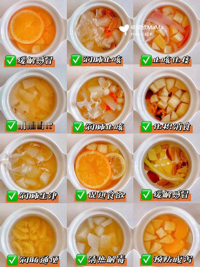 今天整理了12款好喝的水果茶，增强体质少生病✅润肺止咳没做过的一定要试试哦～ c