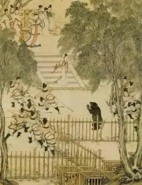 一天，汉元帝带着一众嫔妃在虎圈看野兽搏斗。一头黑熊突然撞破围栏，直扑观众席。满场