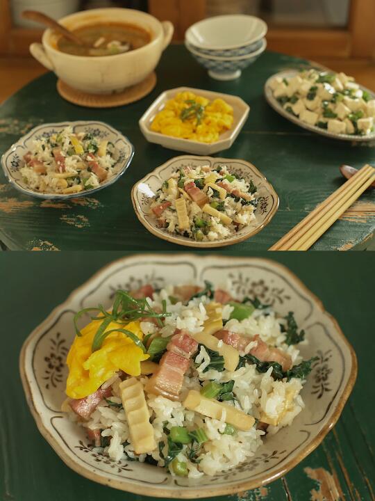 把春天焖进一锅油润咸鲜的菜饭里。