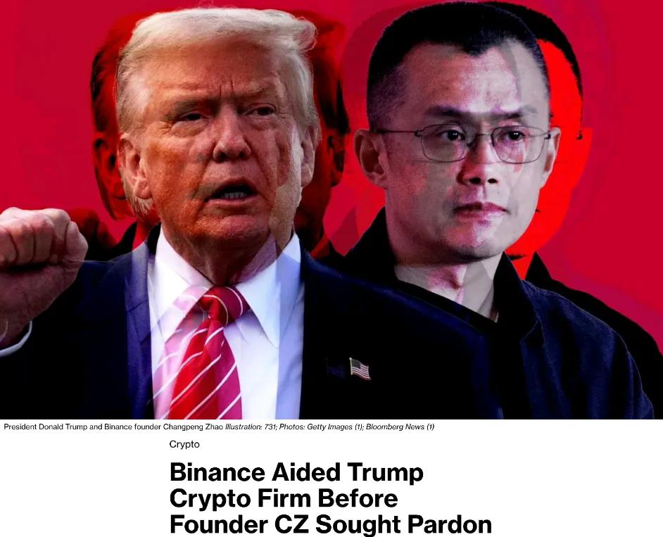 币安在创始人赵长鹏在寻求赦免之前曾为特朗普的加密货币公司提供援助 

特朗普家族