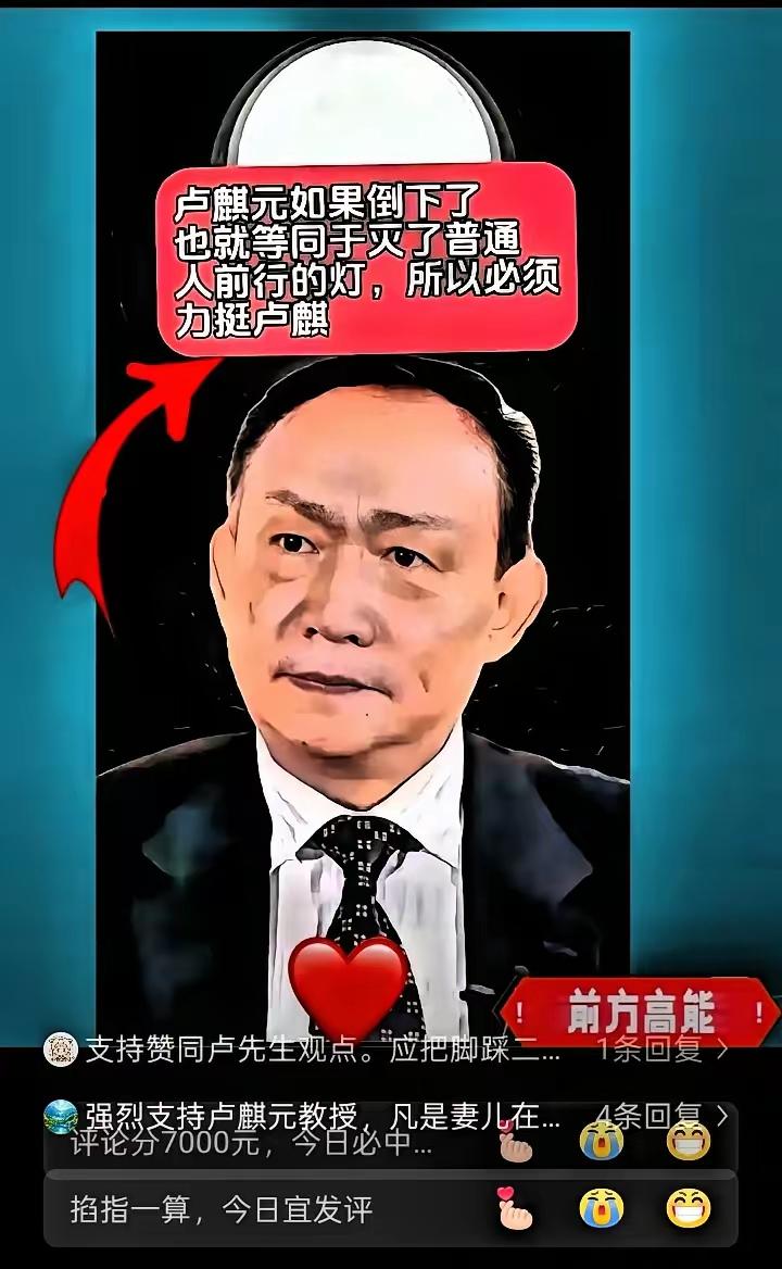 这大概率就是我们支持卢麒元教授的原因，因为现在能说老百姓认为的真话的，也就卢麒元