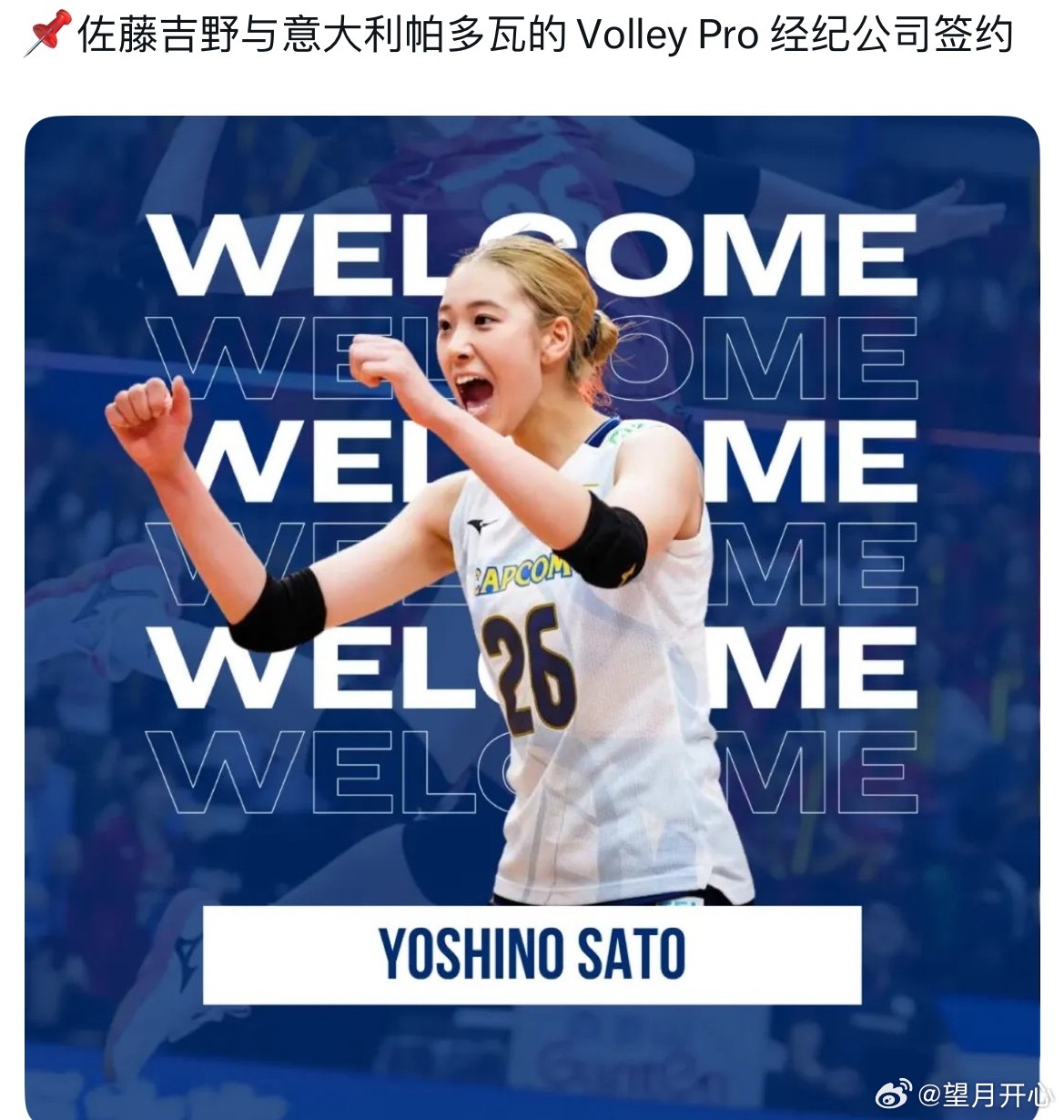 【佐藤淑乃签约经纪公司】日本女排主攻手佐藤淑乃与意大利volley pro经纪公