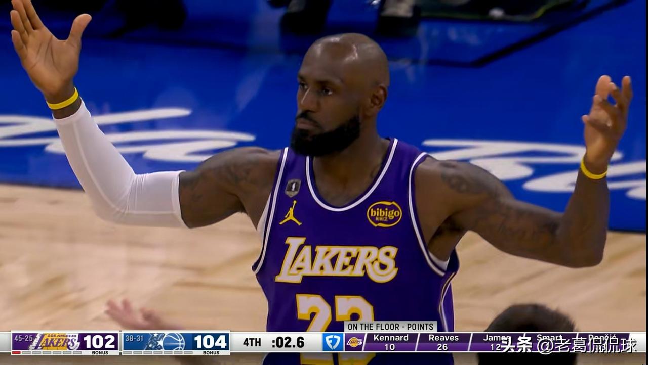 湖人巨星詹姆斯的三分球真是神鬼莫测！虽然今天湖人在客场以105：104险胜魔术，