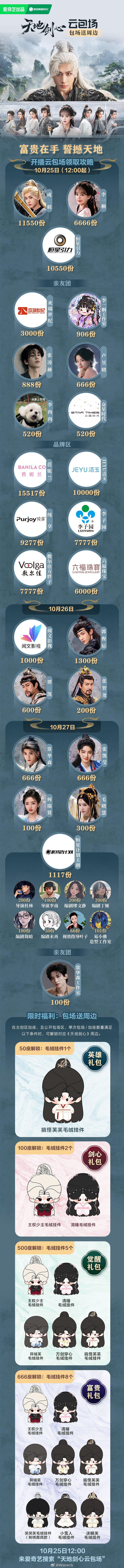 成毅一番领衔主演天地剑心云包场阵容以及开播领取攻略来啦！[不愧是你]天地剑心 ​