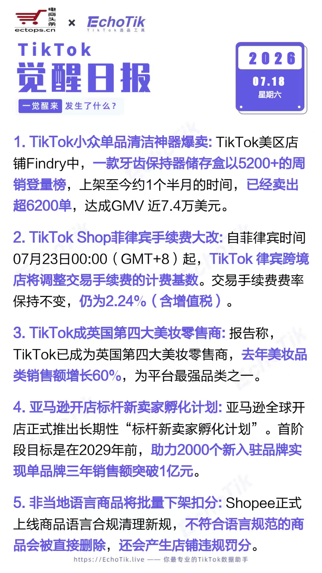 TikTok跨境电商日报 2026-07-181. TikTok小众单品清洁神器