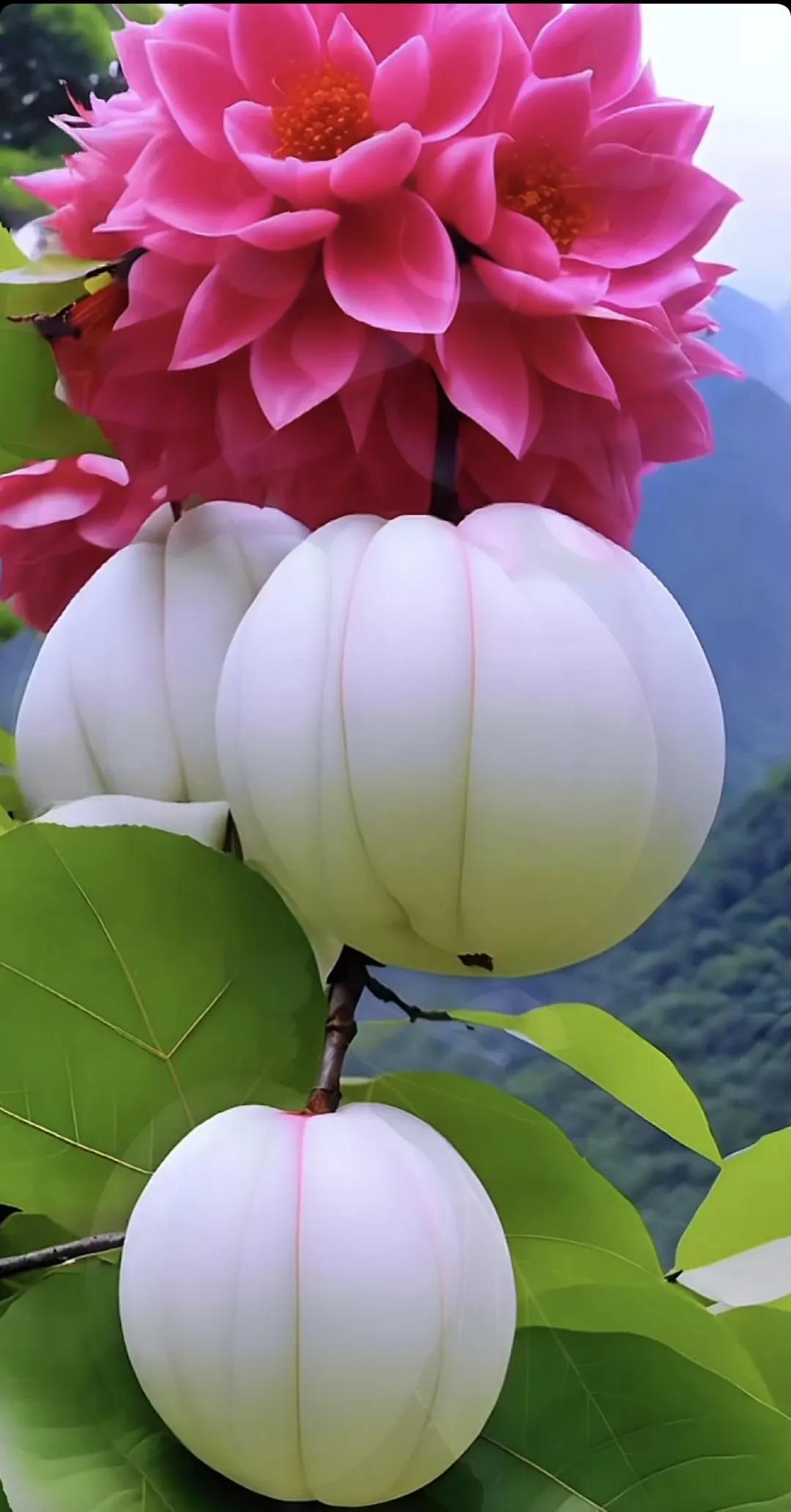 从悬崖上能采到奇花异草，从劳动中能学到精湛的手艺。#风景# #叶子比花朵好看# 