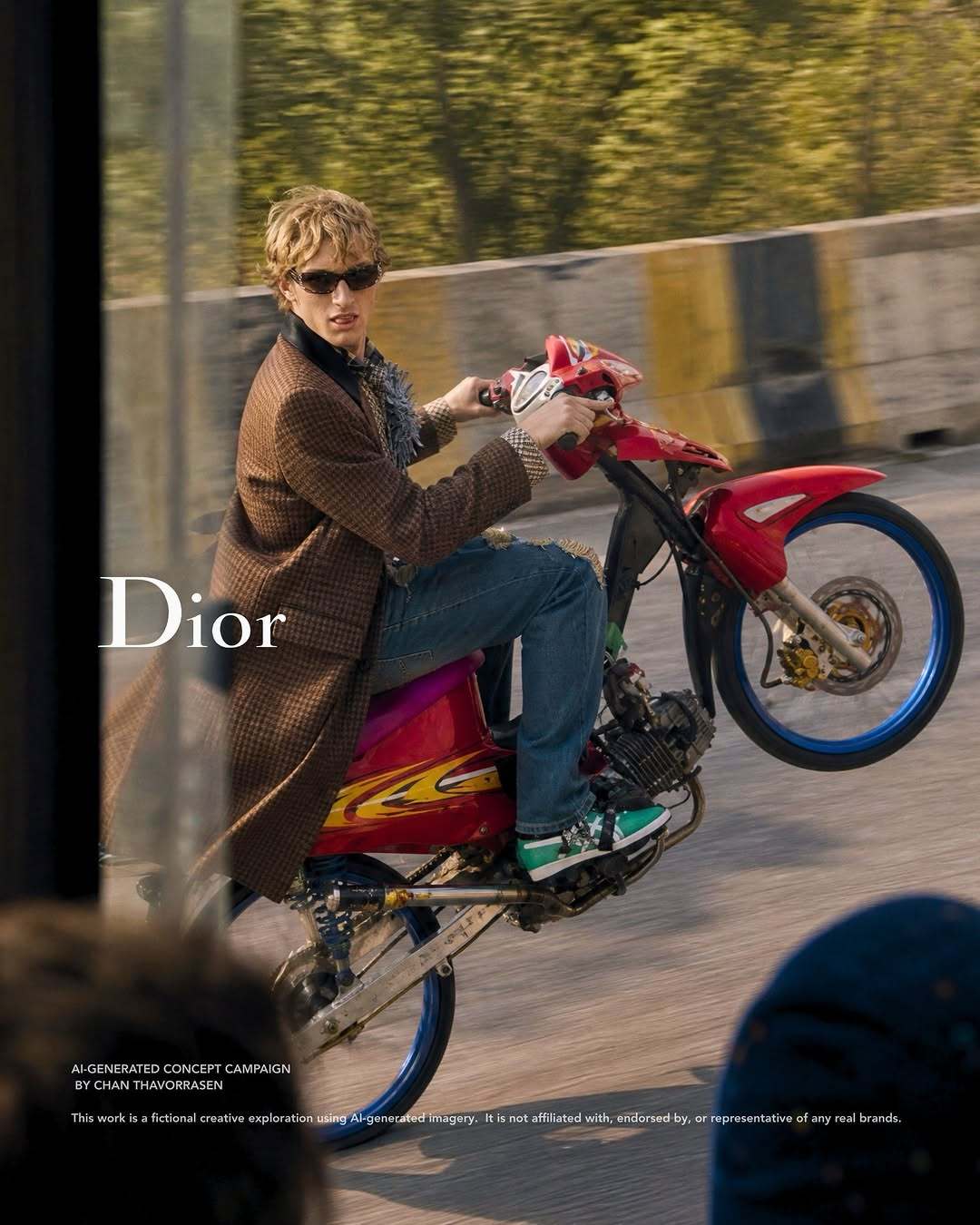巴黎男装周刚刚发布的Dior 2027夏季男装系列，网友AI 广告大片，Jona