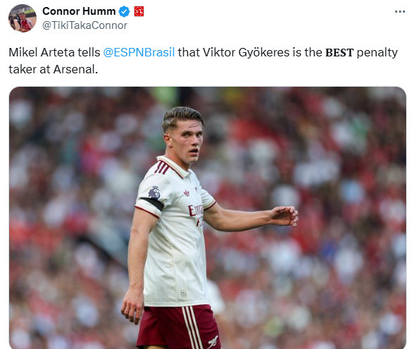 阿尔特塔：哲凯赖什是最好的点球手⚽枪手动态 英超联赛 哲凯赖什 ​​​